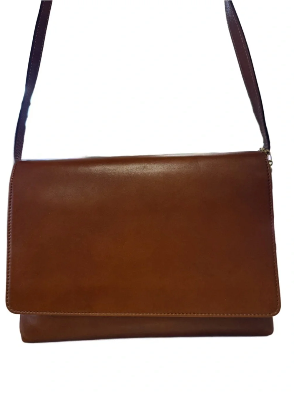 Celine Calfskin Leather Flap Bag with Gold Celine Logo Charm - Picture 2 of 15